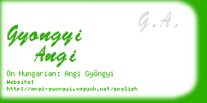 gyongyi angi business card